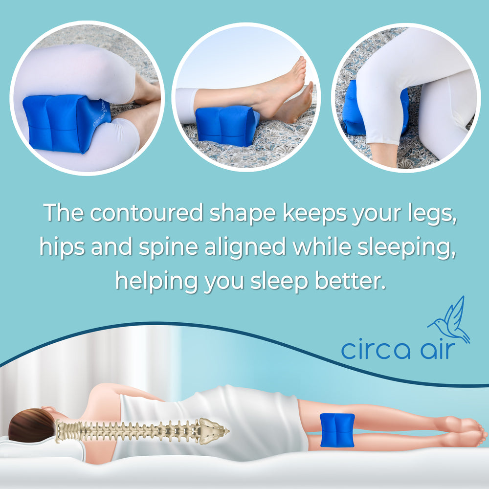  Circa Air Inflatable Knee Pillow for Side Sleepers - Orthopedic Knee  Pillows for Sleeping, Sciatica Relief, Back Pain, Leg Pain, Hip or Joint  Pain. Weighs Only 1.98 Oz Perfect for Travel/Home 